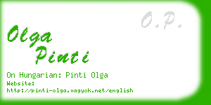 olga pinti business card